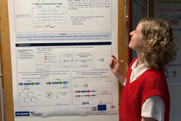Eva at her poster